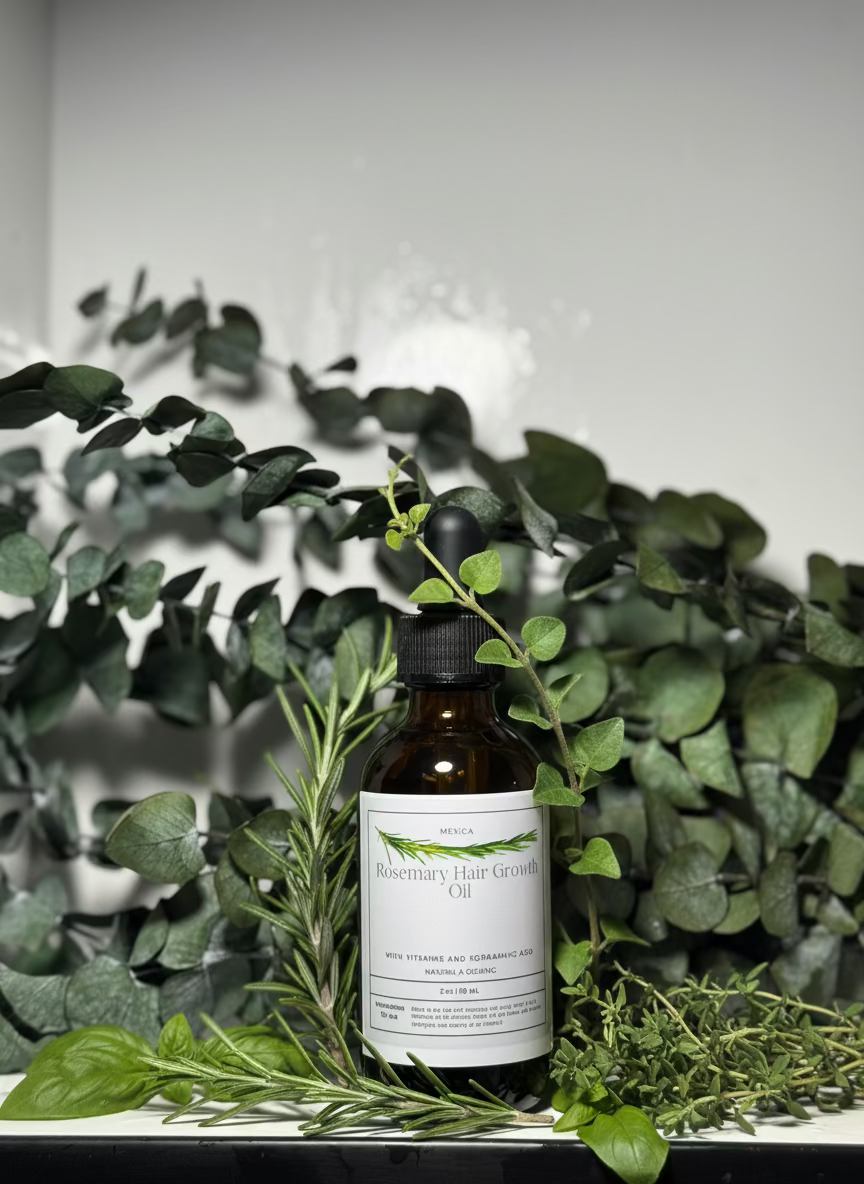 rosemary leaves backround
one little vine wrapped around and herbs at the bottom 